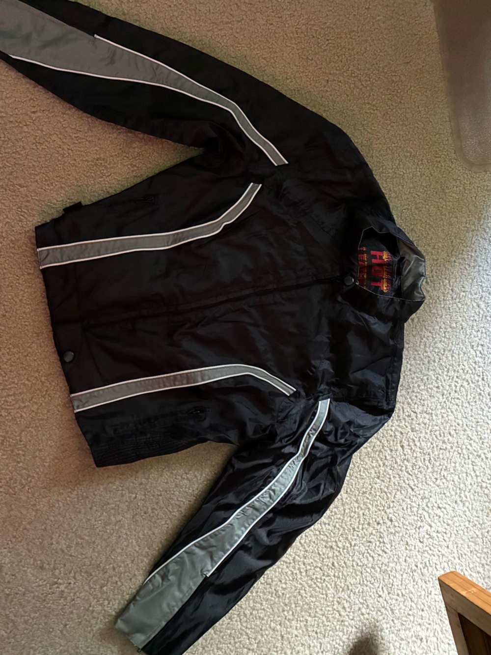 Women’s Black Moto Jacket with Reflective Trim